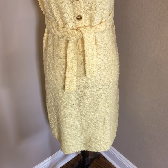 Super RARE one of a kind 1960s St John Knits Canary Yellow Knit Vintage60s Dress - Picture 3 of 9
